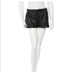 Thakoon Addition Leather Mini Shorts